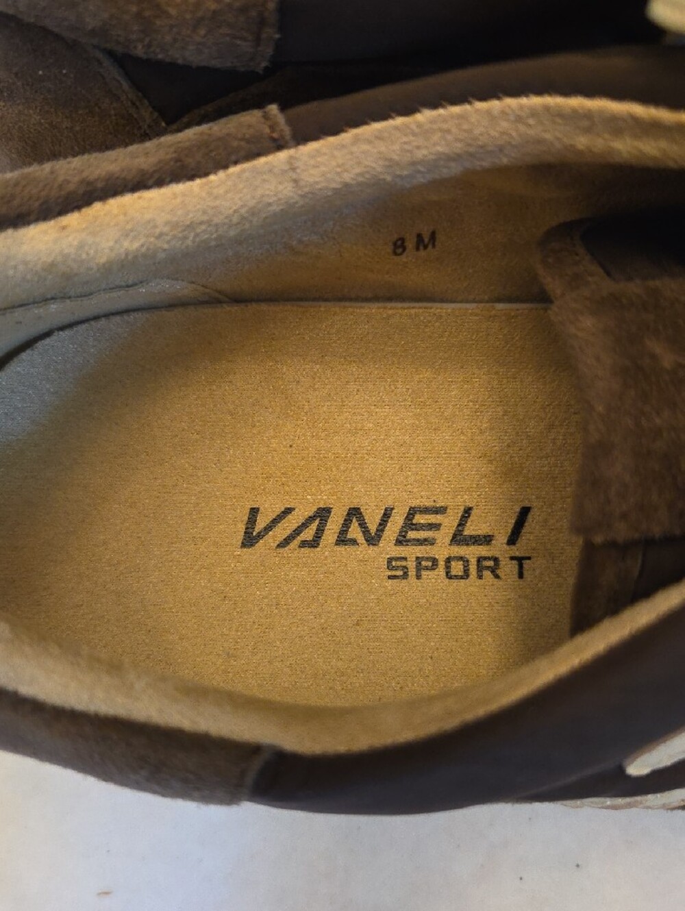 Vaneli Brown and Cream Suede-Trim Lace-Up Sneakers - Picture 2 of 6